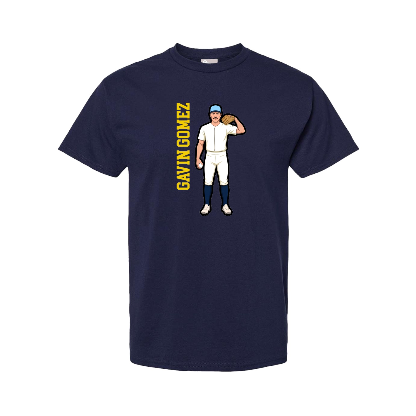 Youth Tee — Name Vertical in Navy
