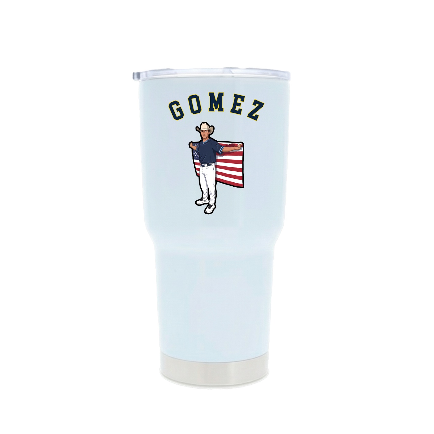 30oz Stainless Steel Tumbler — Shirsey Arch in White