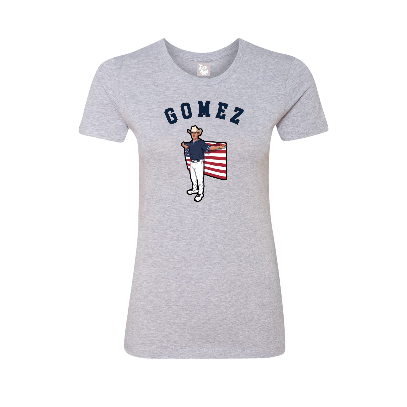 Fitted Women's Tee — Shirsey Arch in Grey