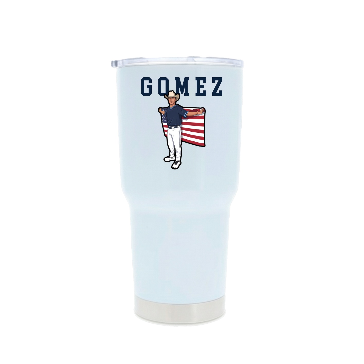 30oz Stainless Steel Tumbler — Shirsey in White