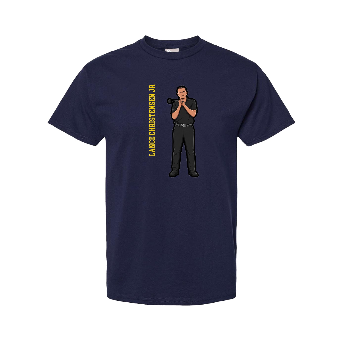 Tee — Name Vertical in Navy