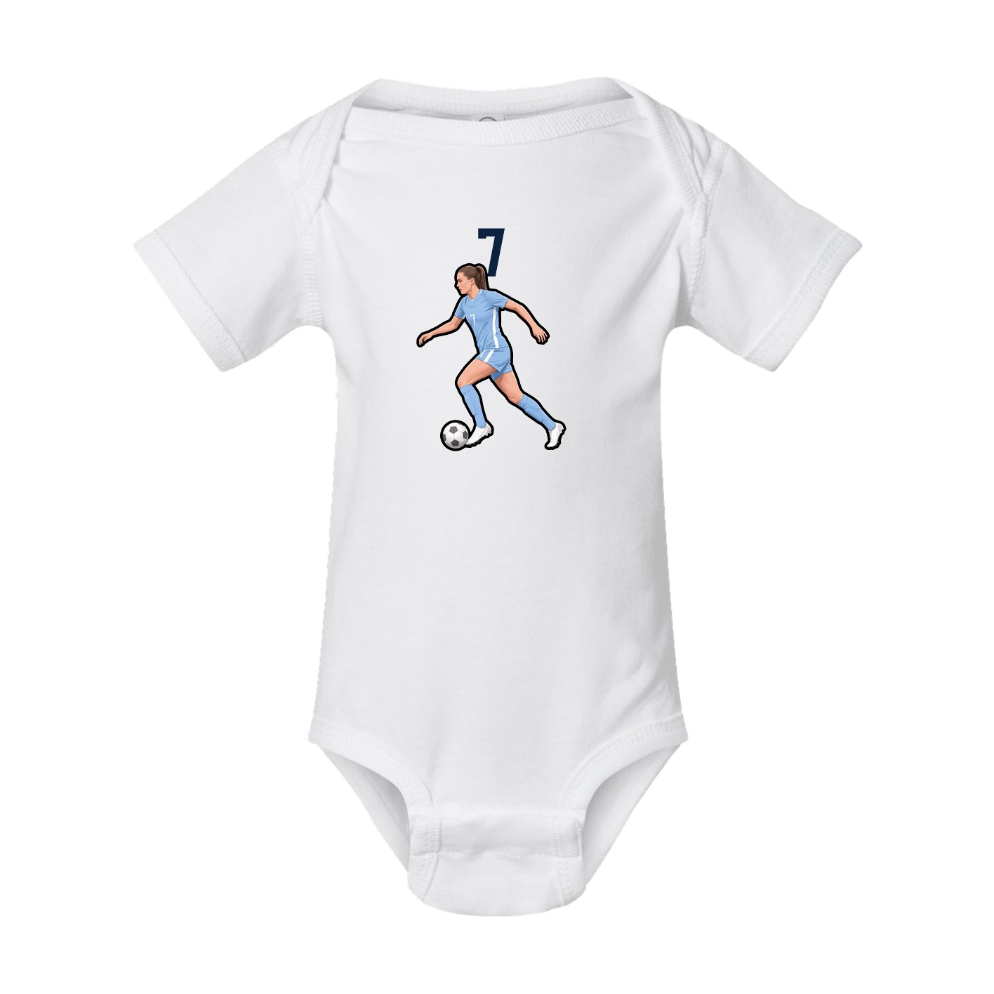 Baby Onesie — Number Top in White