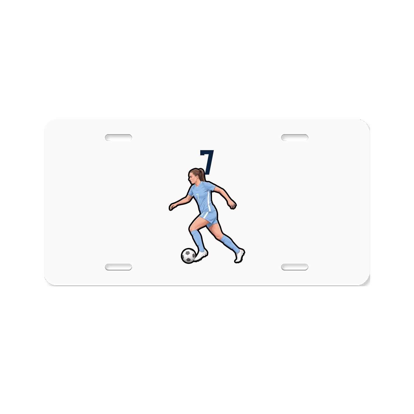 License Plate — Number Top in Classic