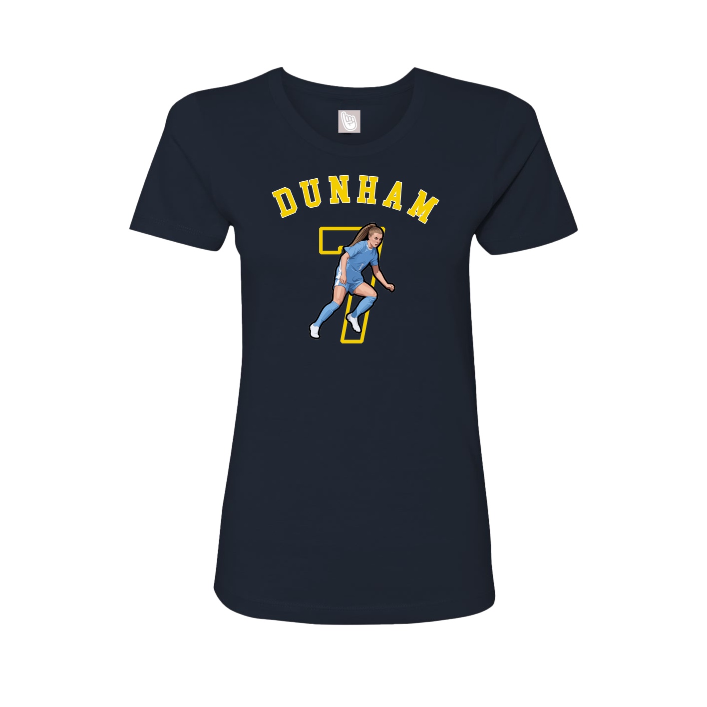 Fitted Women's Tee — Shirsey Arch in Navy