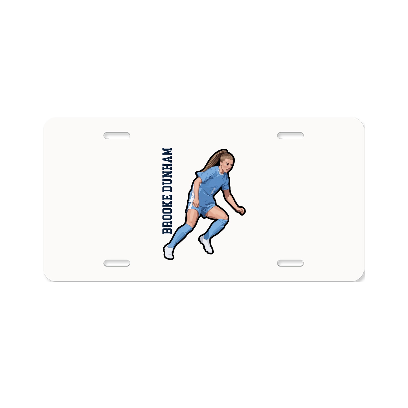 License Plate — Name Vertical in Classic