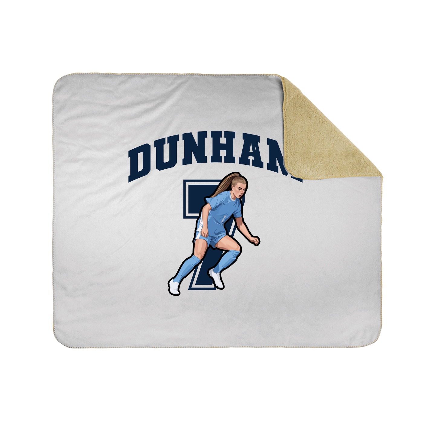 Throw Blanket — Number in White