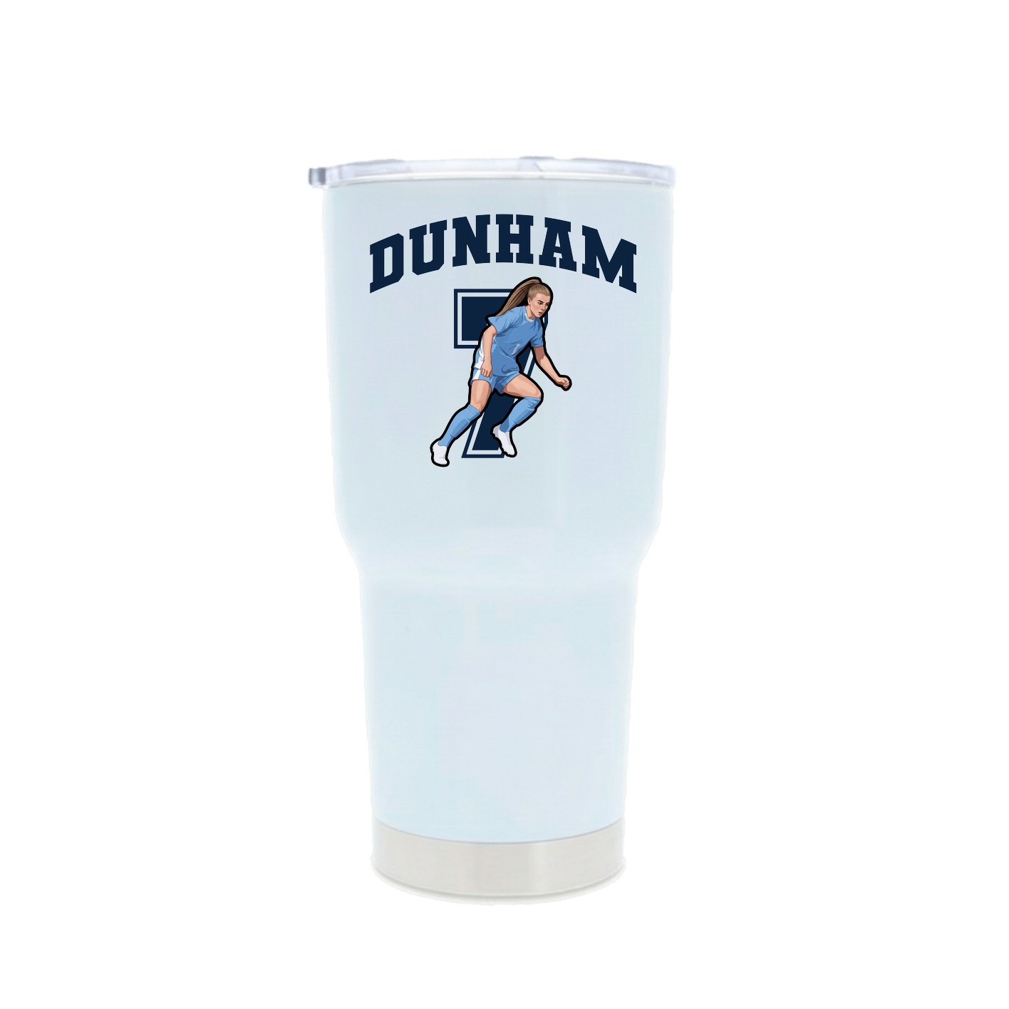 30oz Stainless Steel Tumbler — Number in White