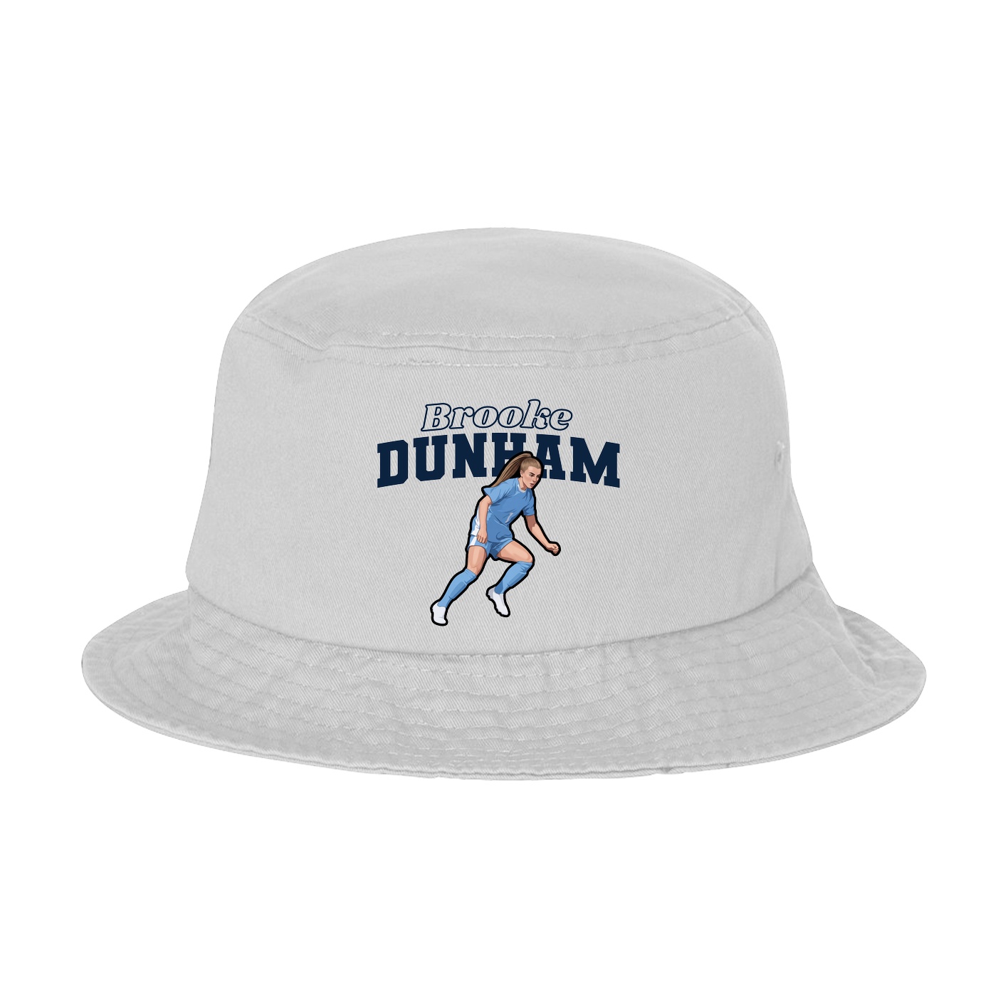 Bucket Cap — Name Arch in White
