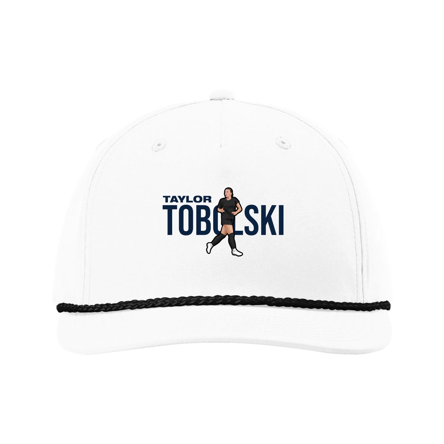Five-Panel Classic Rope Cap — Player Name in White