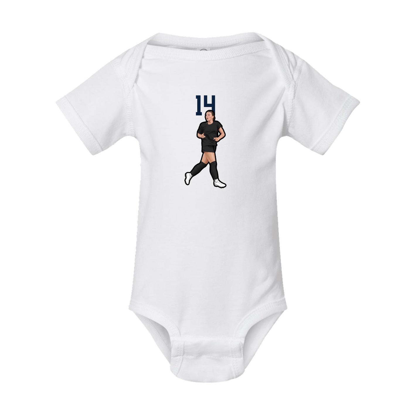 Baby Onesie — Number Top in White