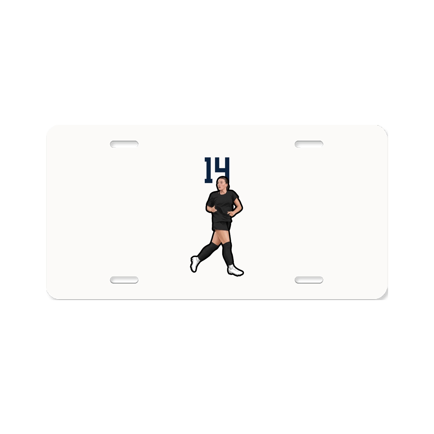 License Plate — Number Top in Classic