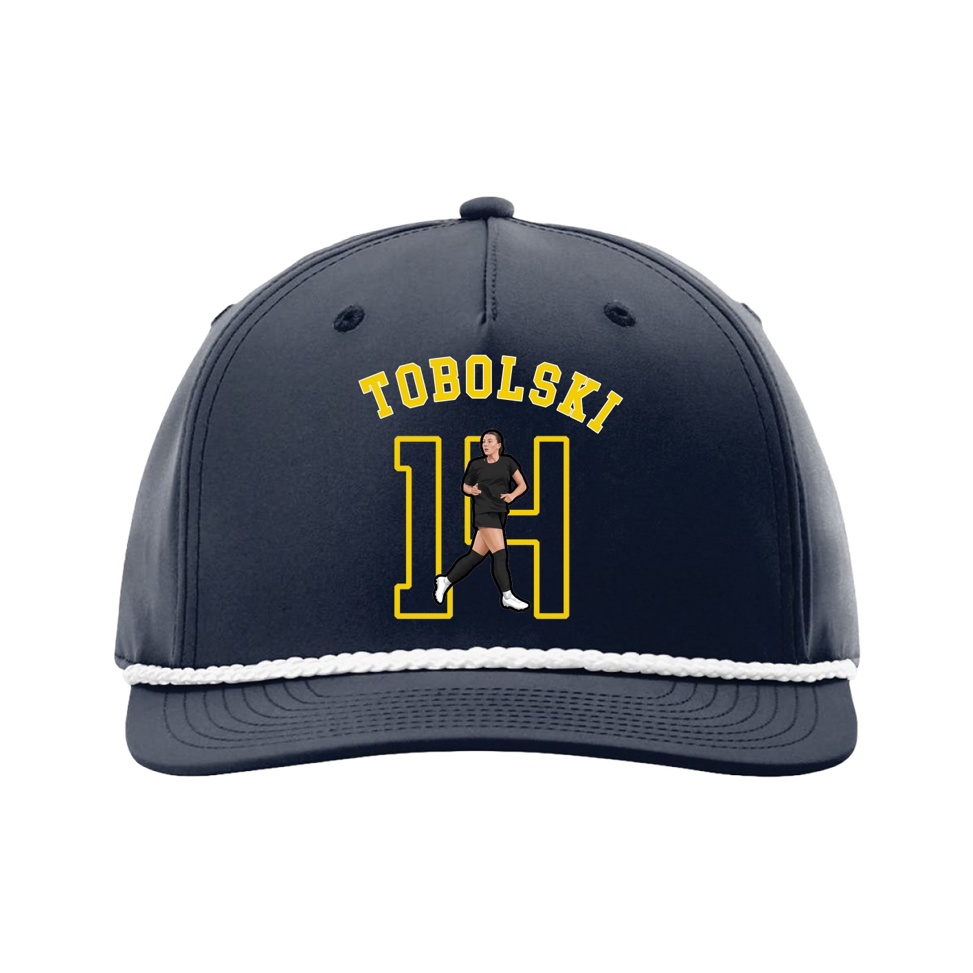 Five-Panel Classic Rope Cap — Shirsey Arch in Navy