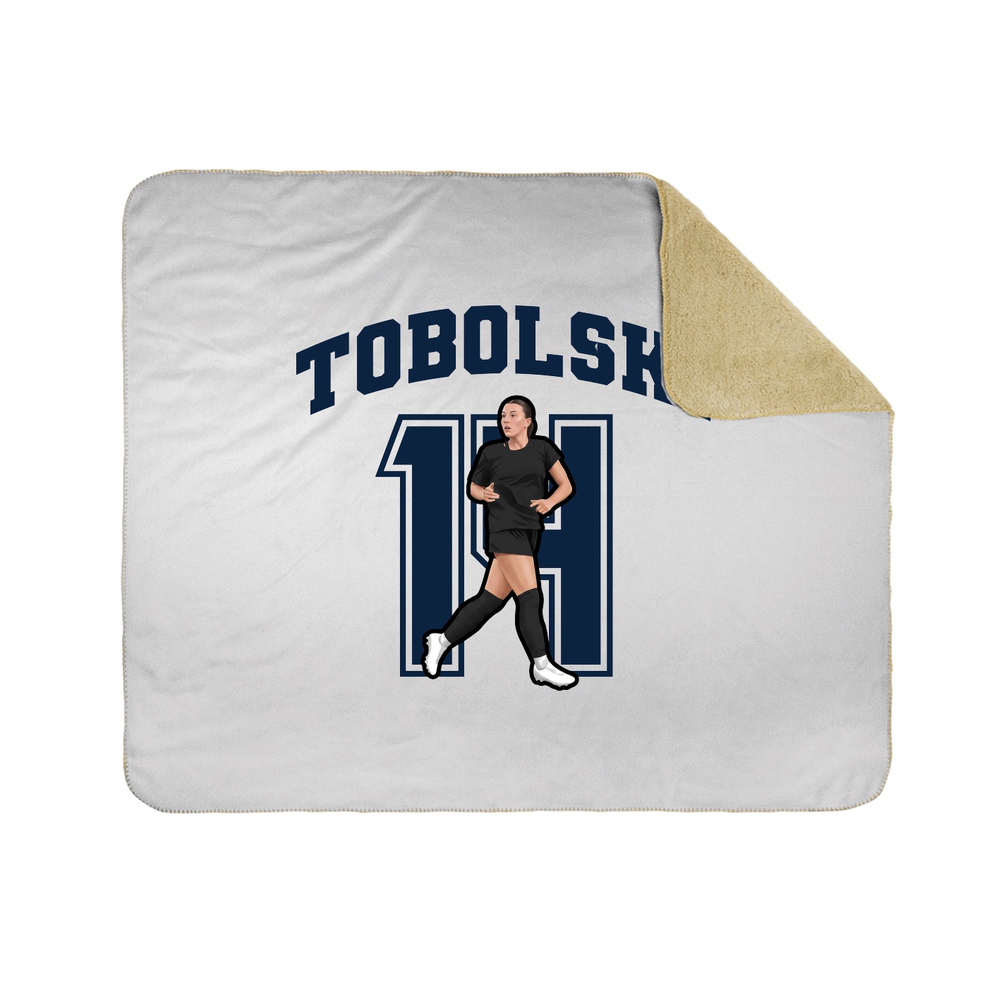 Throw Blanket — Number in White