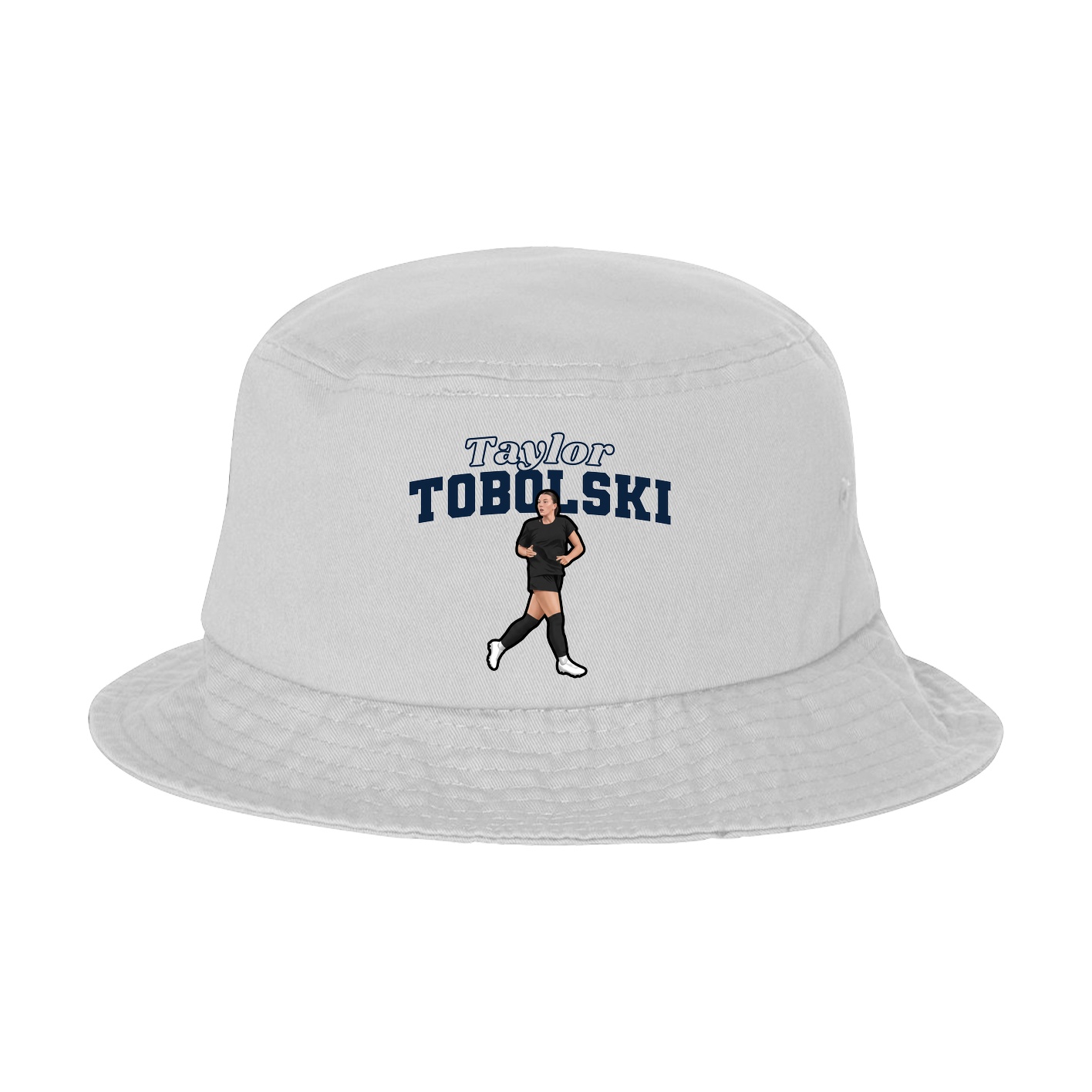 Bucket Cap — Name Arch in White