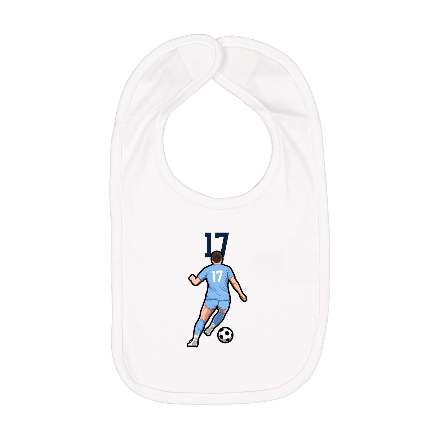 Infant Bib — Number Top in White