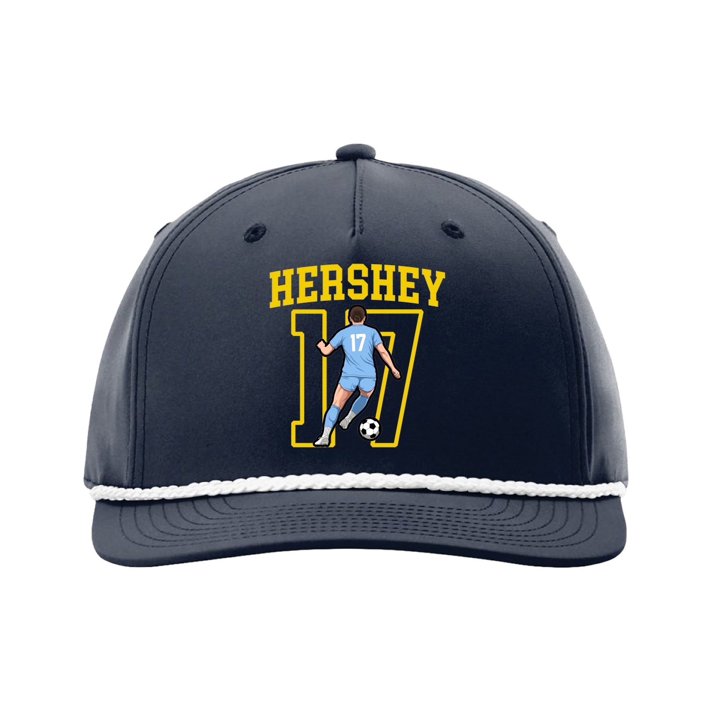 Five-Panel Classic Rope Cap — Shirsey in Navy