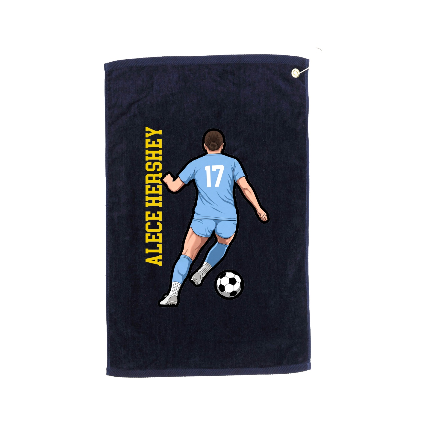 Golf Towel — Name Vertical in Navy