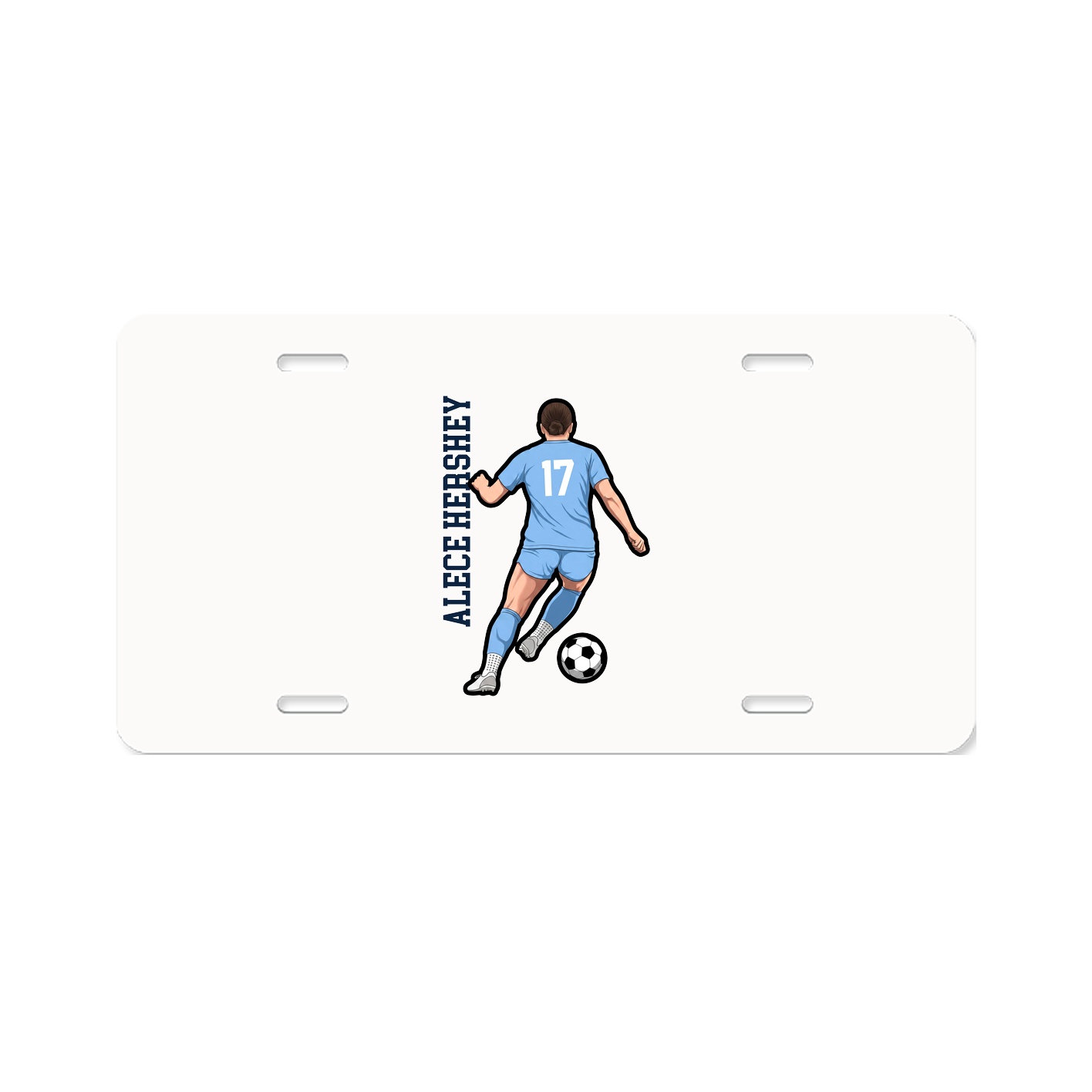 License Plate — Name Vertical in Classic