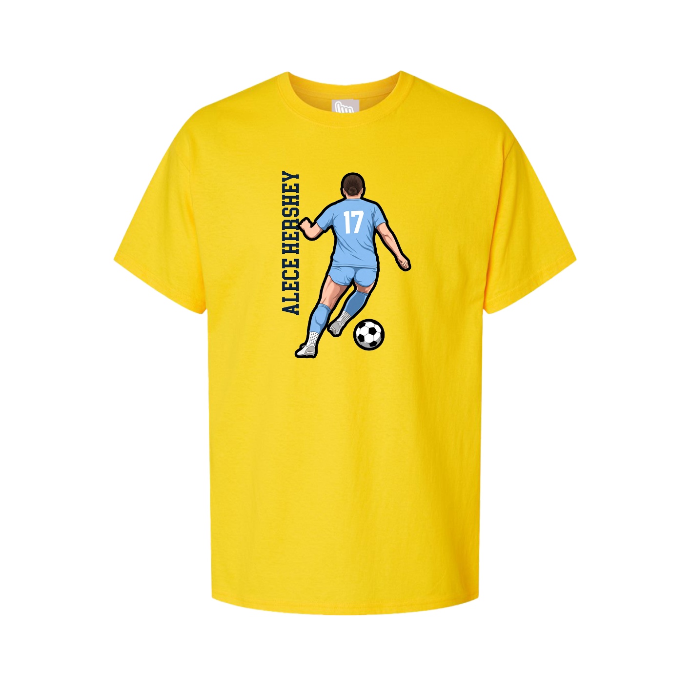 Tee — Name Vertical in Gold