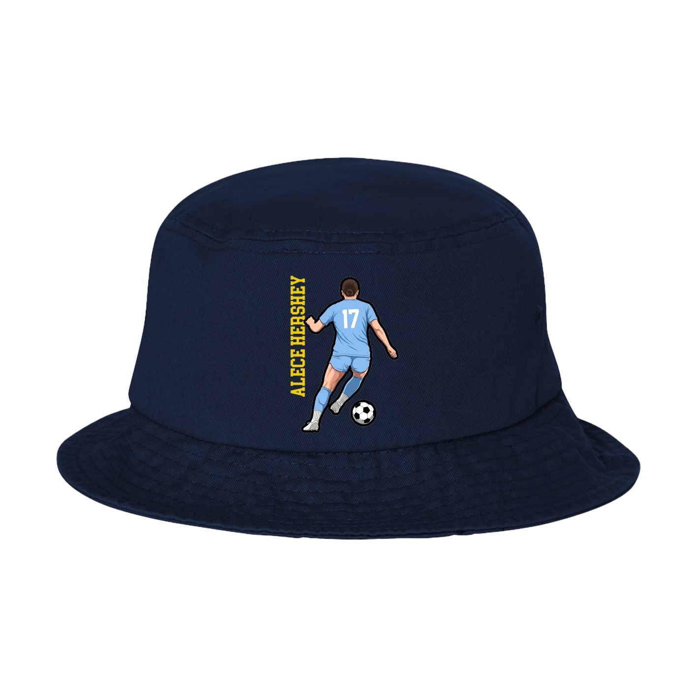 Bucket Cap — Name Vertical in Navy