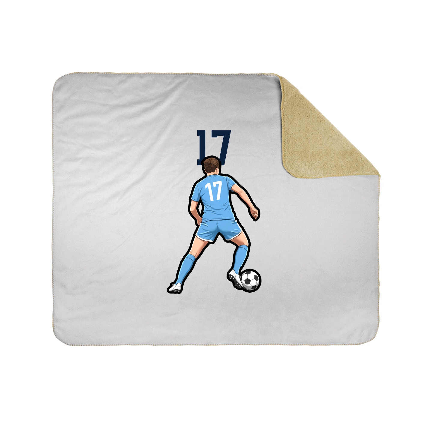Throw Blanket — Number Top in White