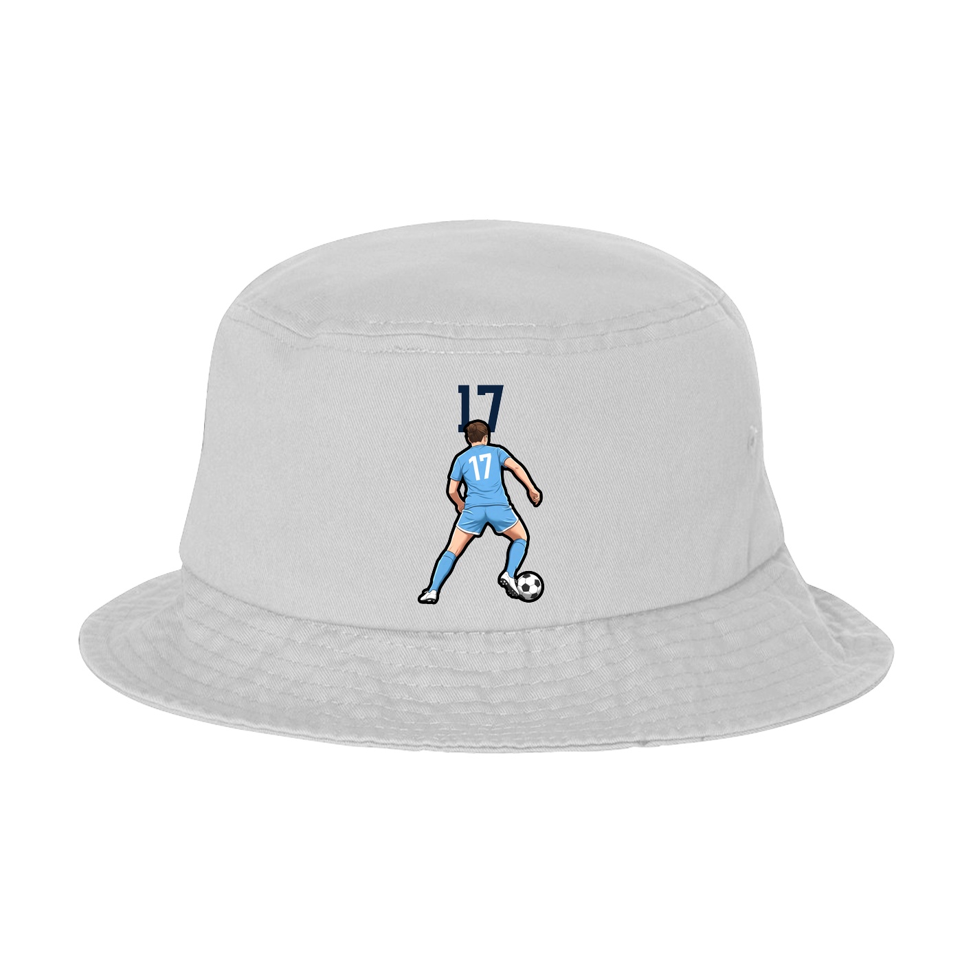 Bucket Cap — Number Top in White