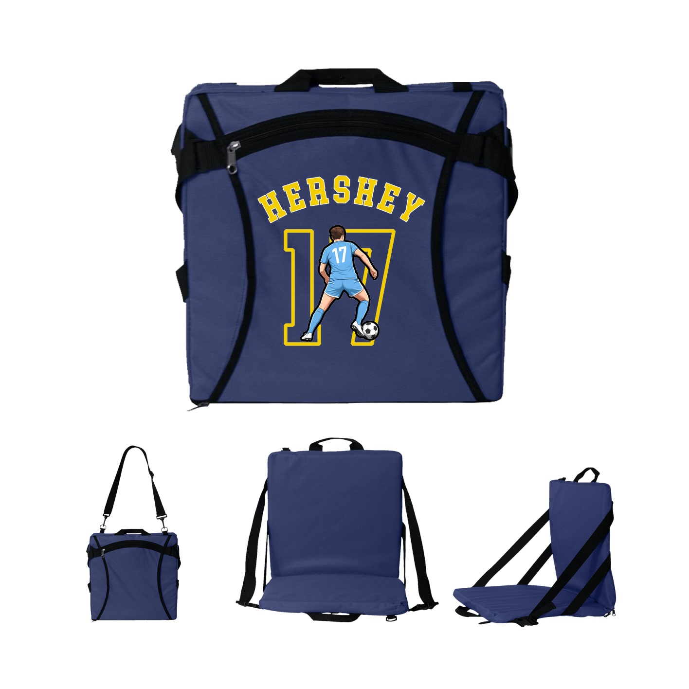 Folding Stadium Seat — Shirsey Arch in Navy