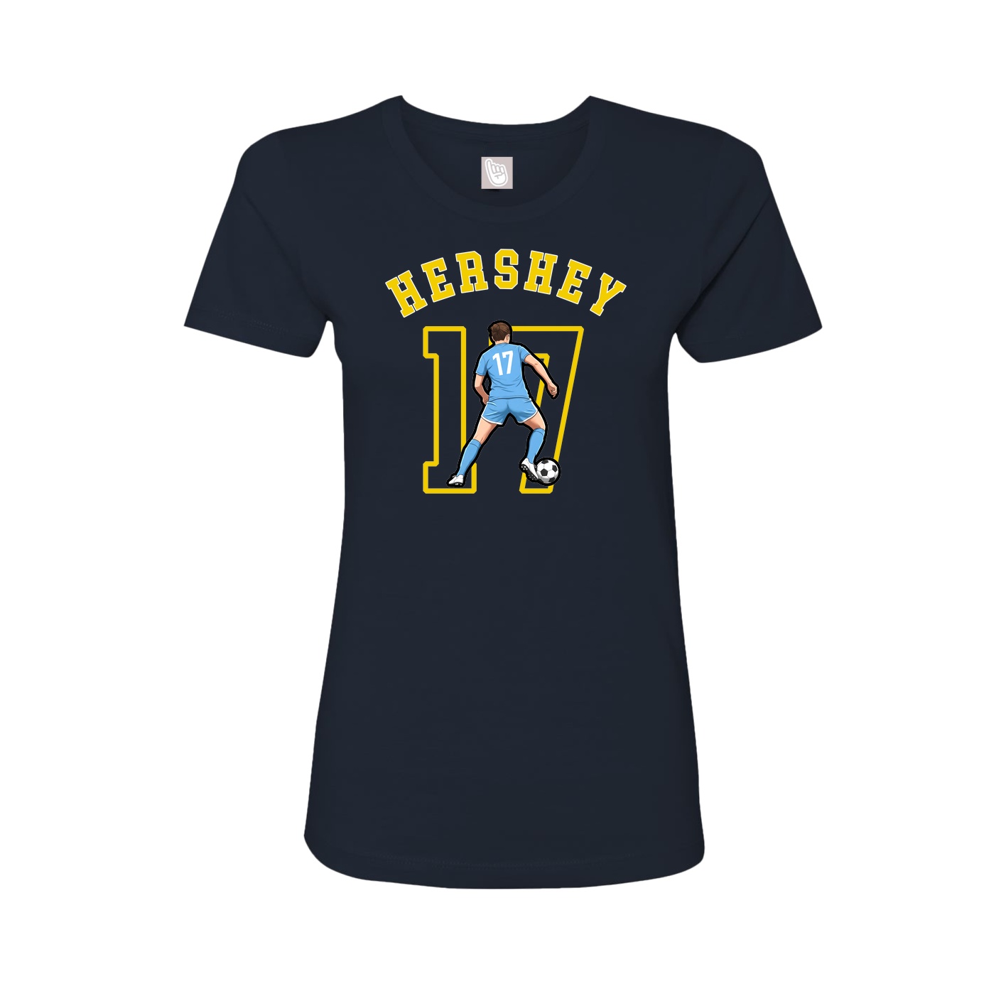 Fitted Women's Tee — Shirsey Arch in Navy