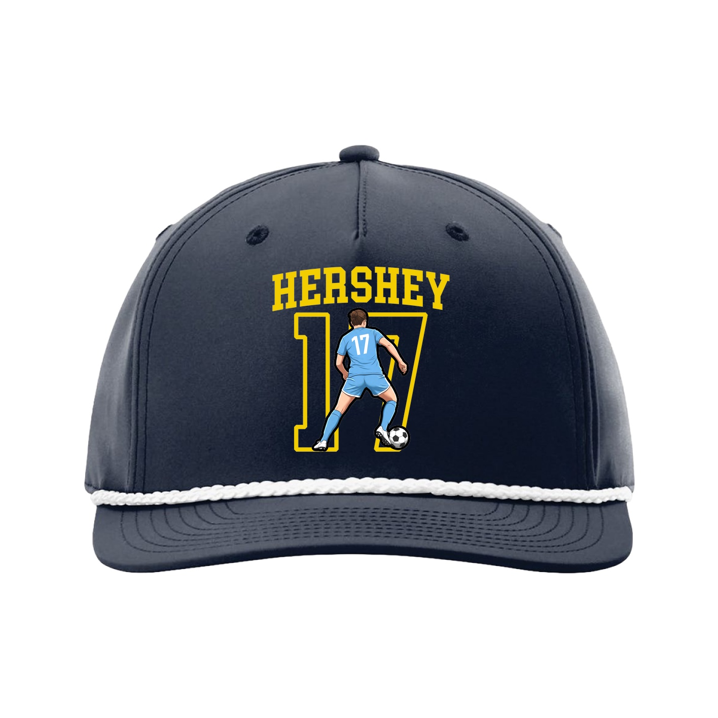 Five-Panel Classic Rope Cap — Shirsey in Navy