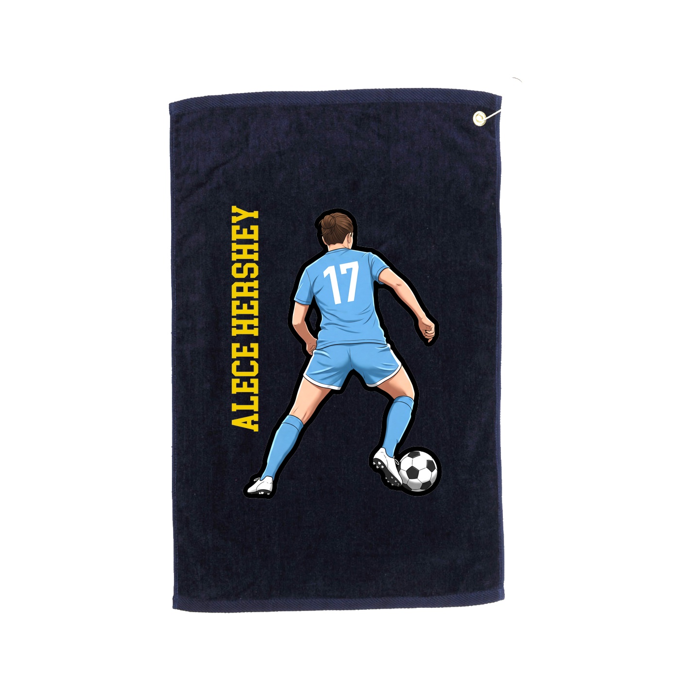 Golf Towel — Name Vertical in Navy