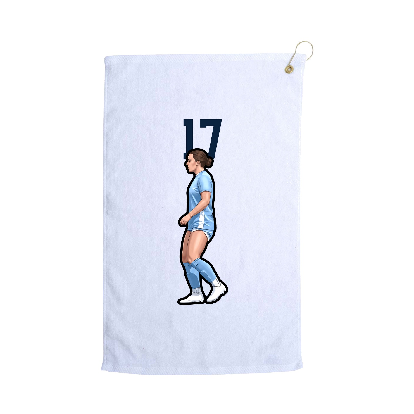 Golf Towel — Number Top in White