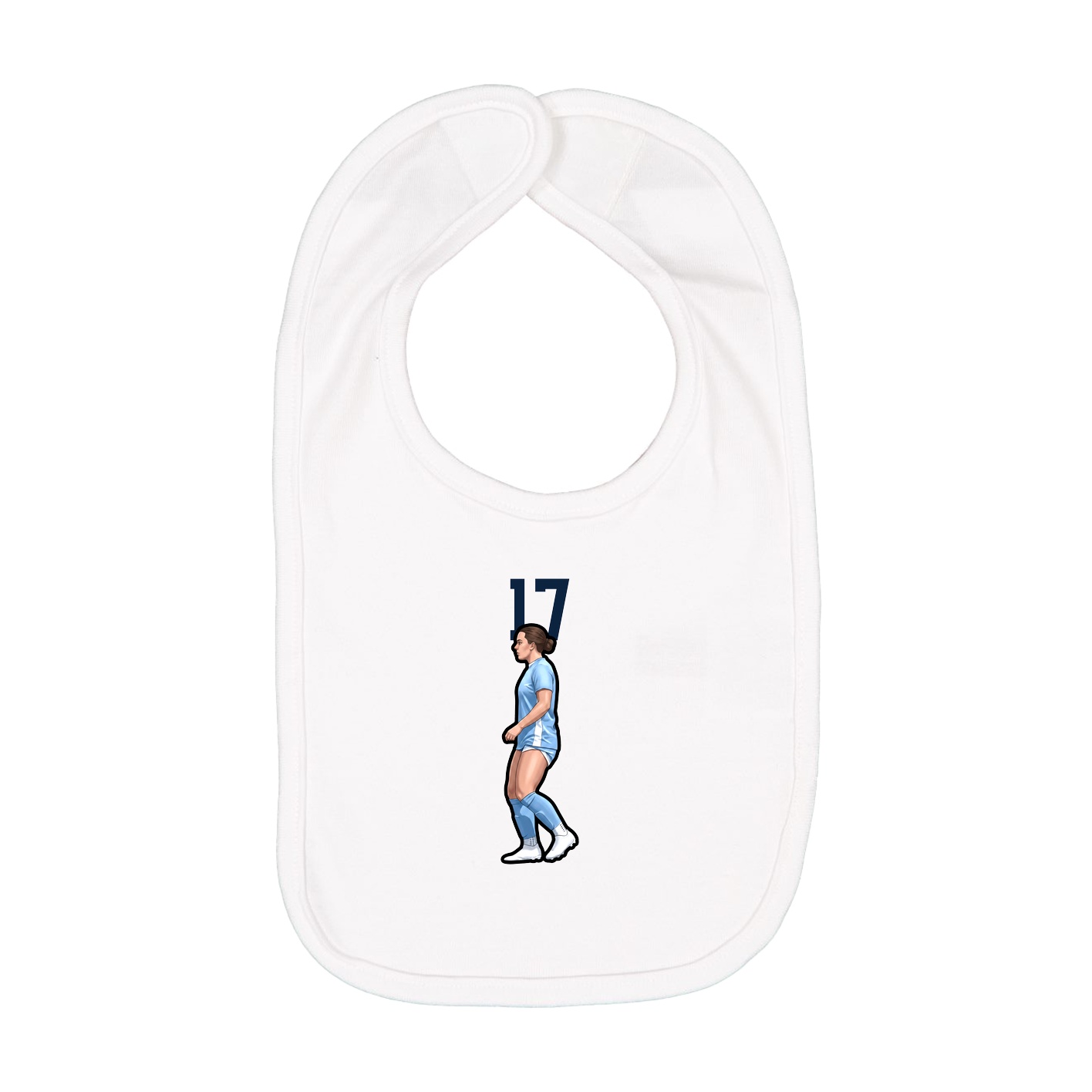 Infant Bib — Number Top in White