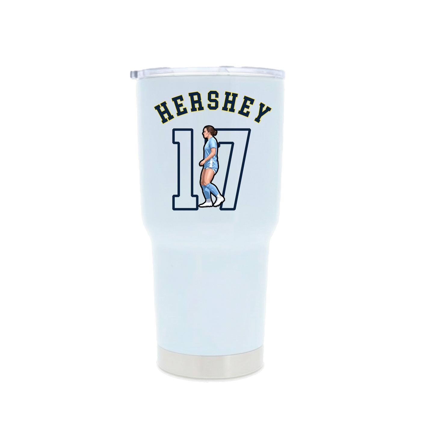 30oz Stainless Steel Tumbler — Shirsey Arch in White