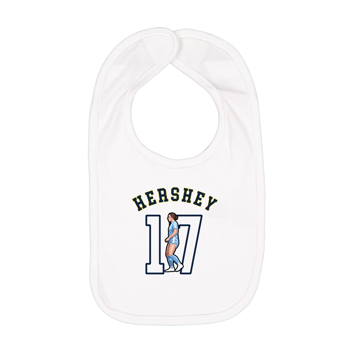 Infant Bib — Shirsey Arch in White