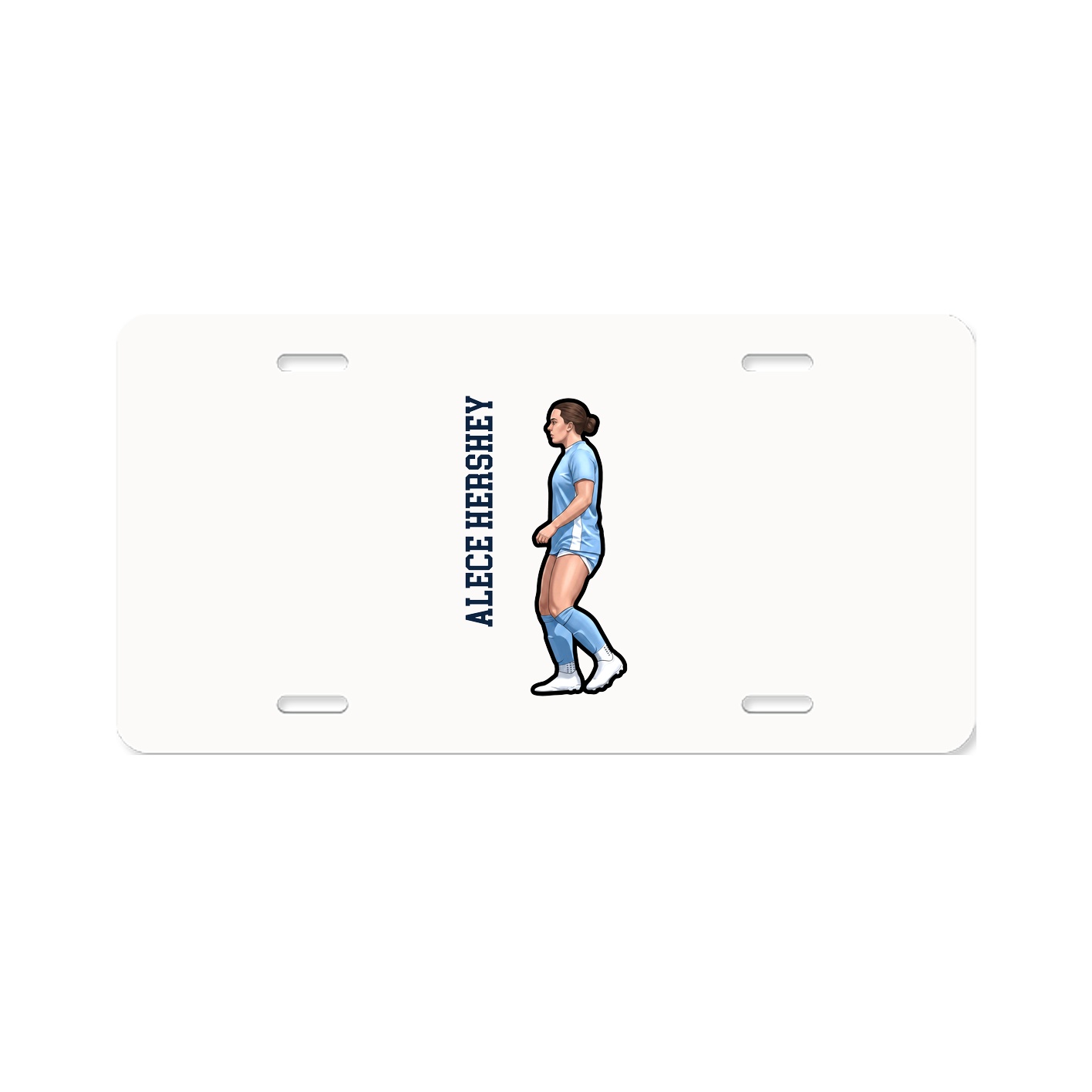License Plate — Name Vertical in Classic