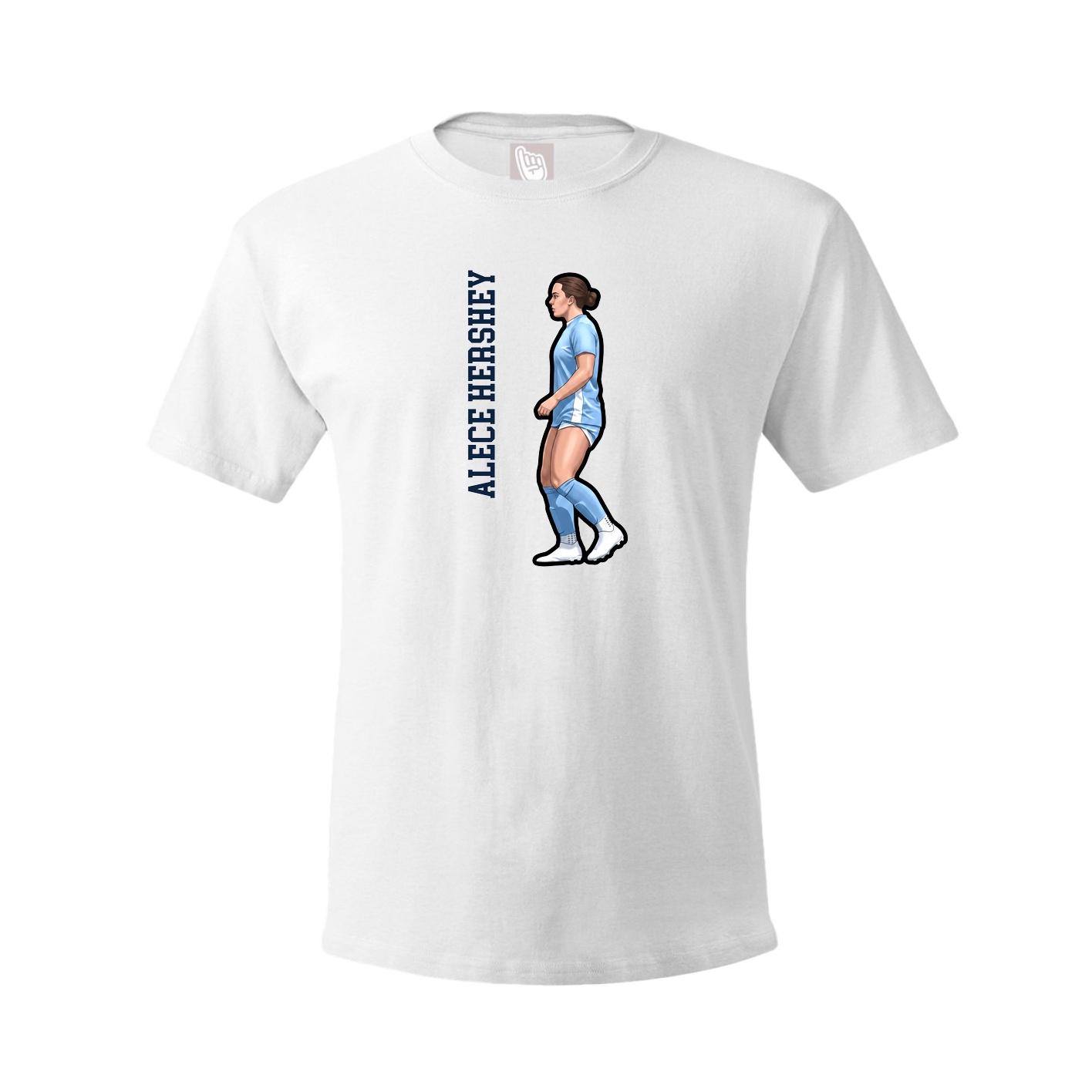 Youth Tee — Name Vertical in White