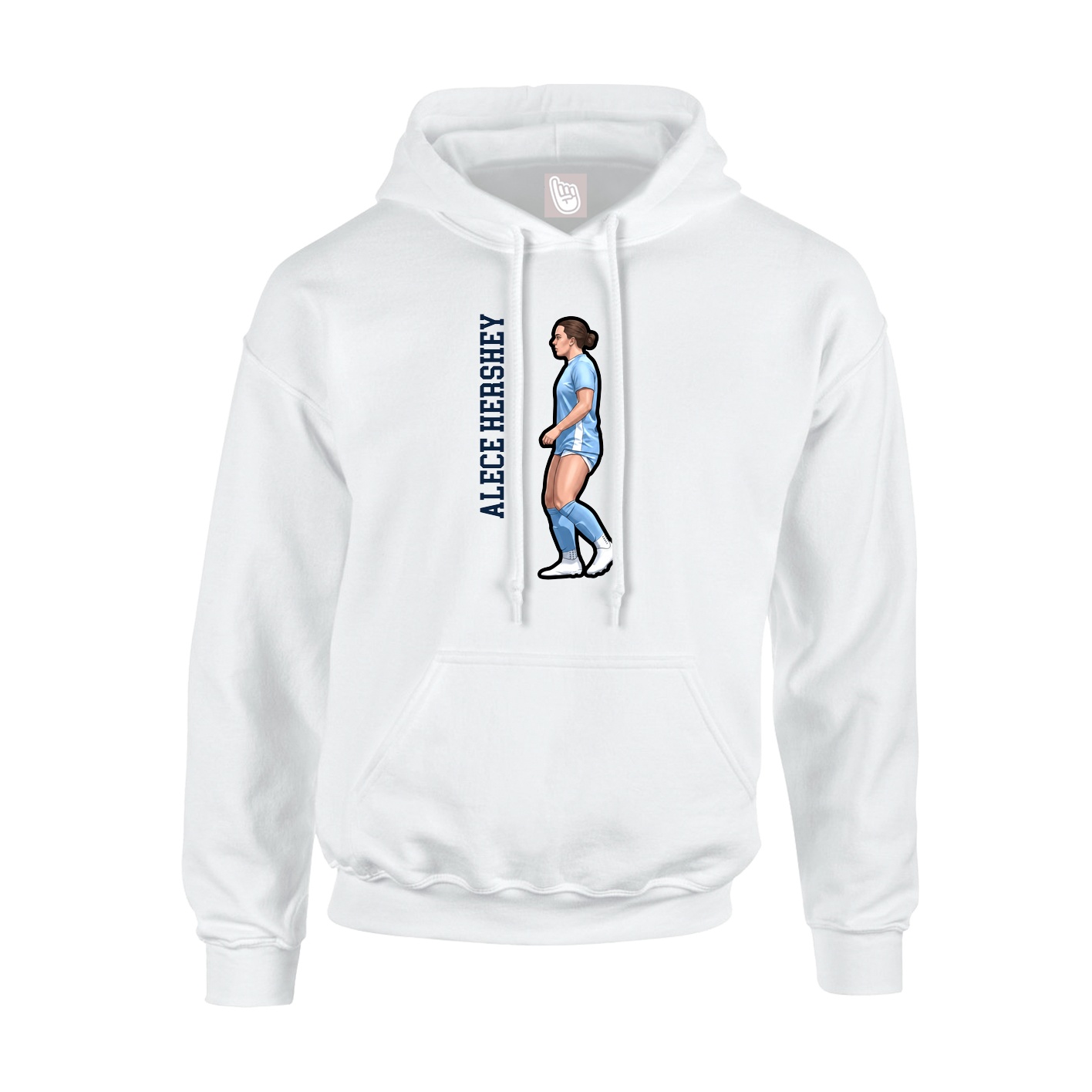 Hoodie — Name Vertical in White