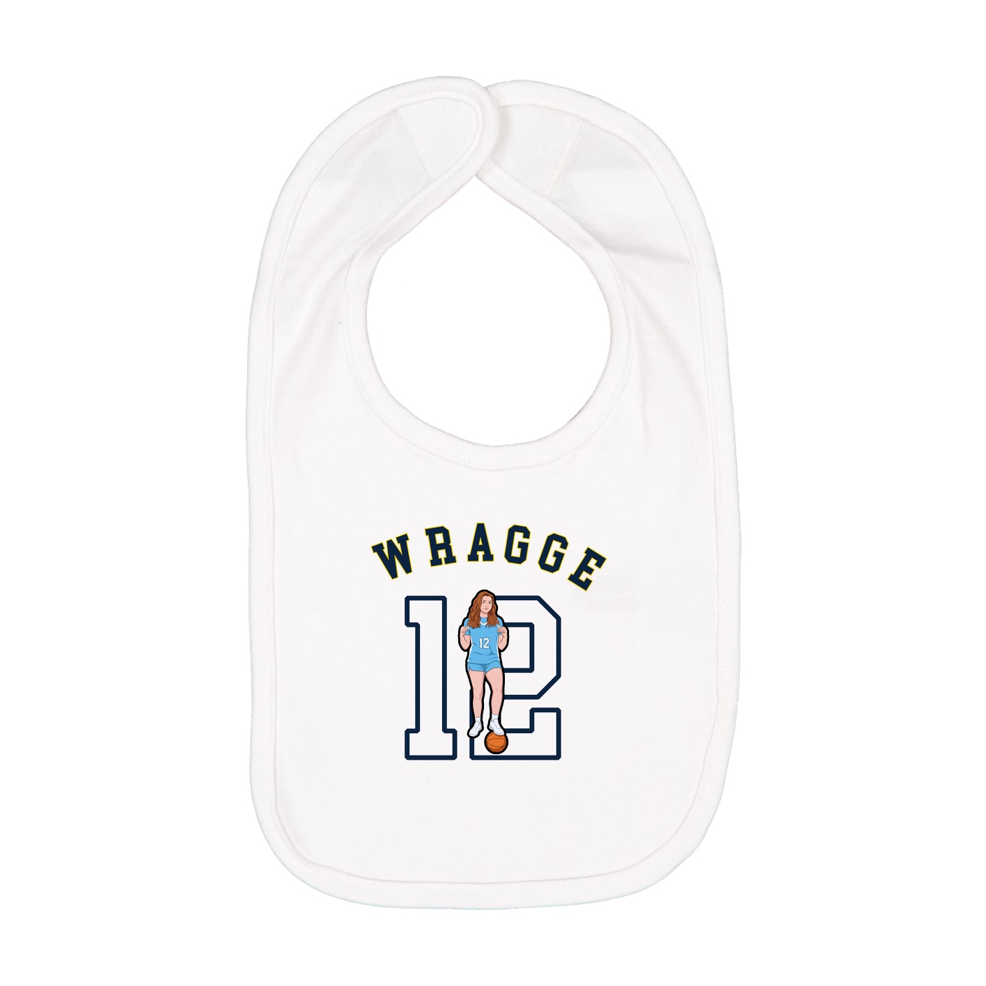 Infant Bib — Shirsey Arch in White