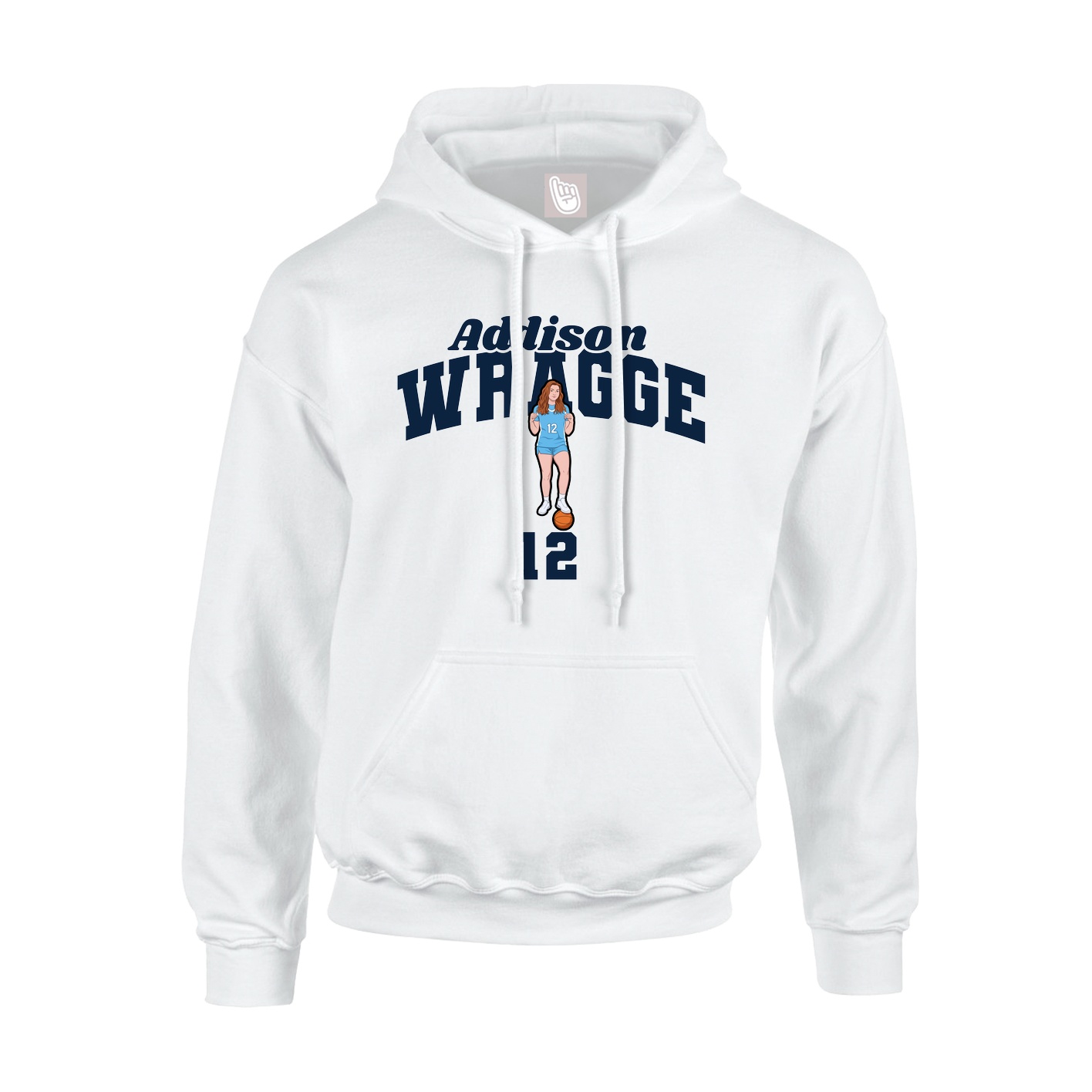Youth Hoodie — Signature Arch in White