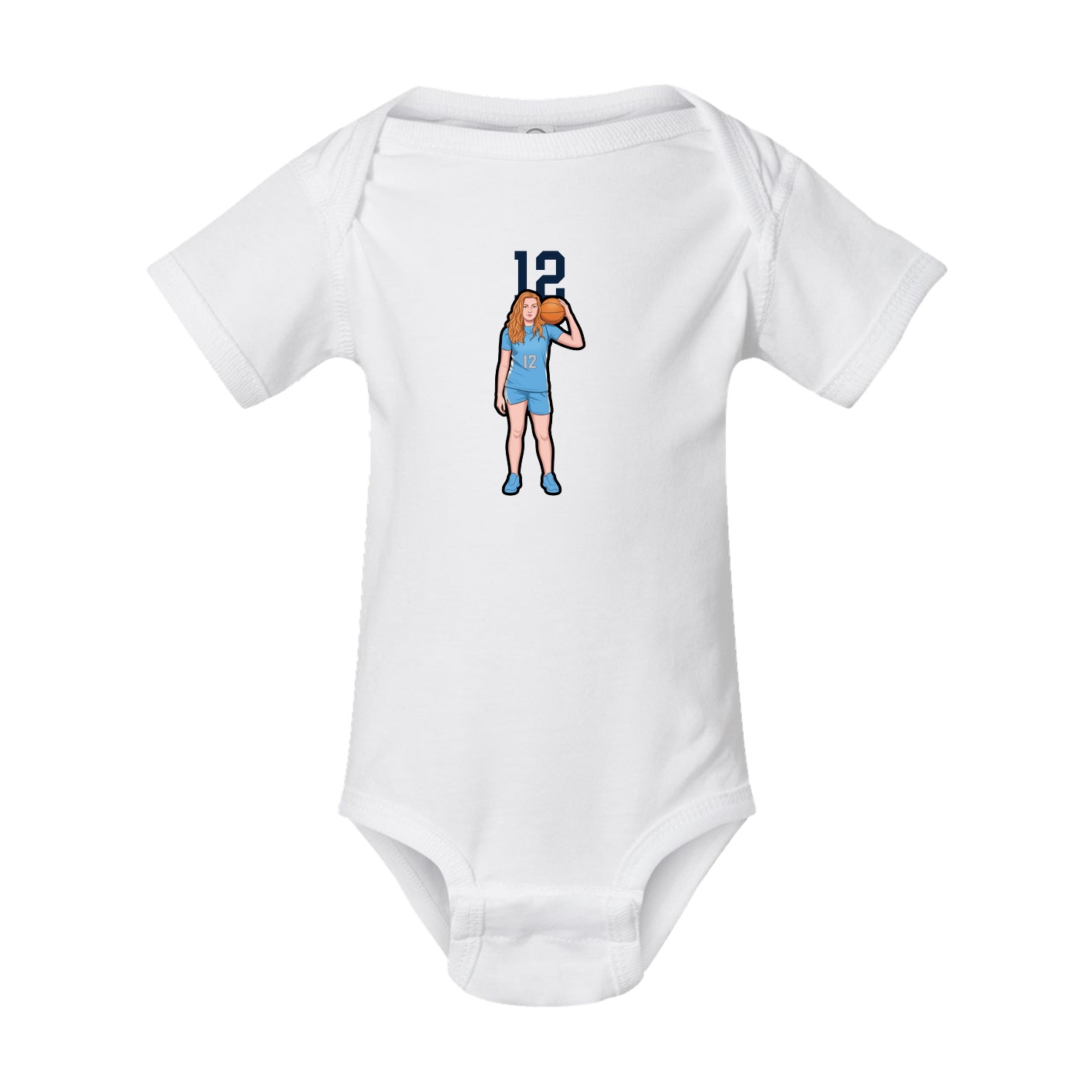 Baby Onesie — Number Top in White
