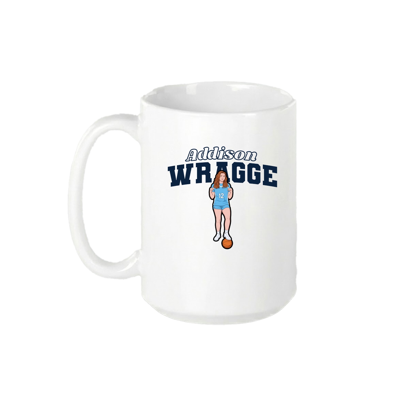 15oz Coffee Mug — Name Arch in White