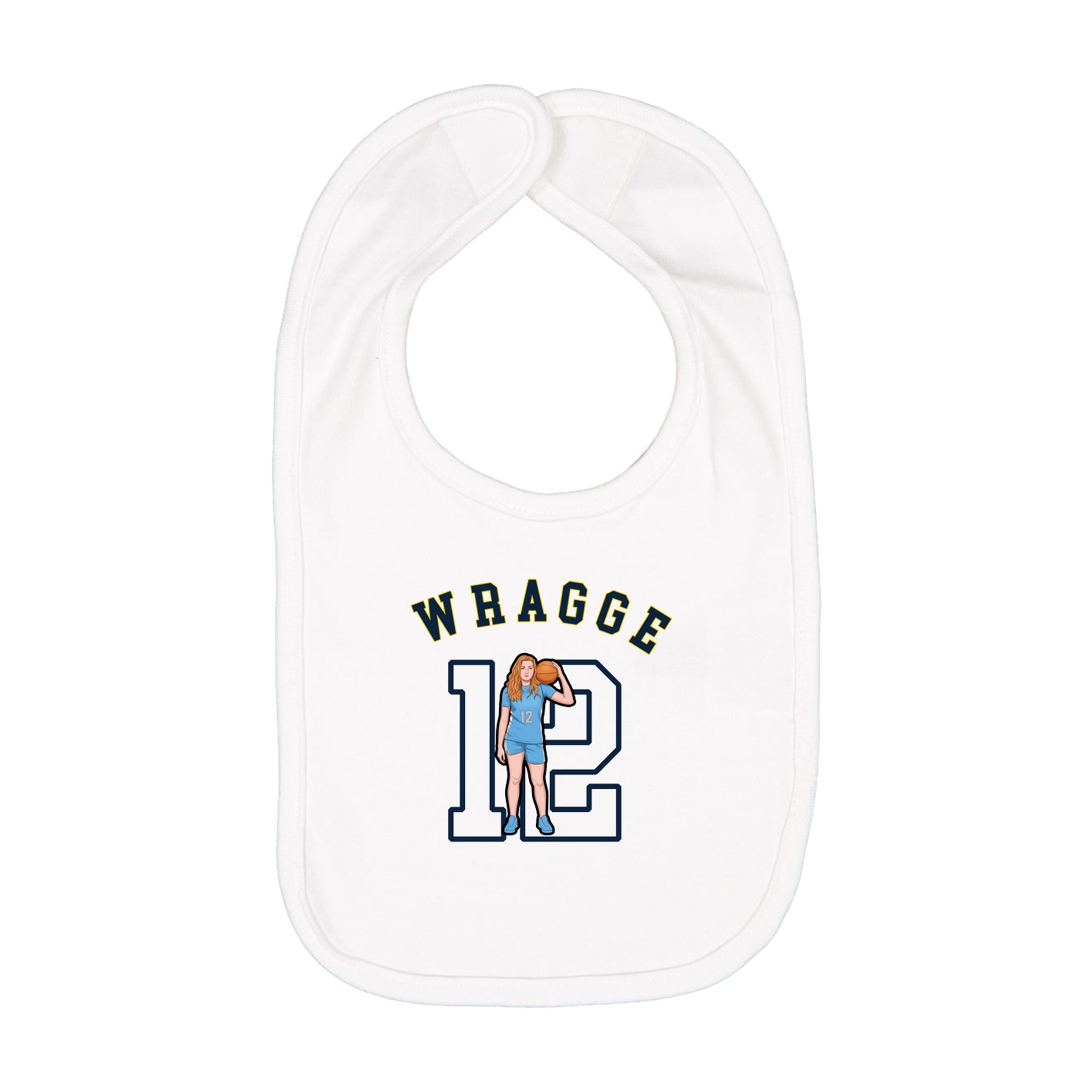 Infant Bib — Shirsey Arch in White