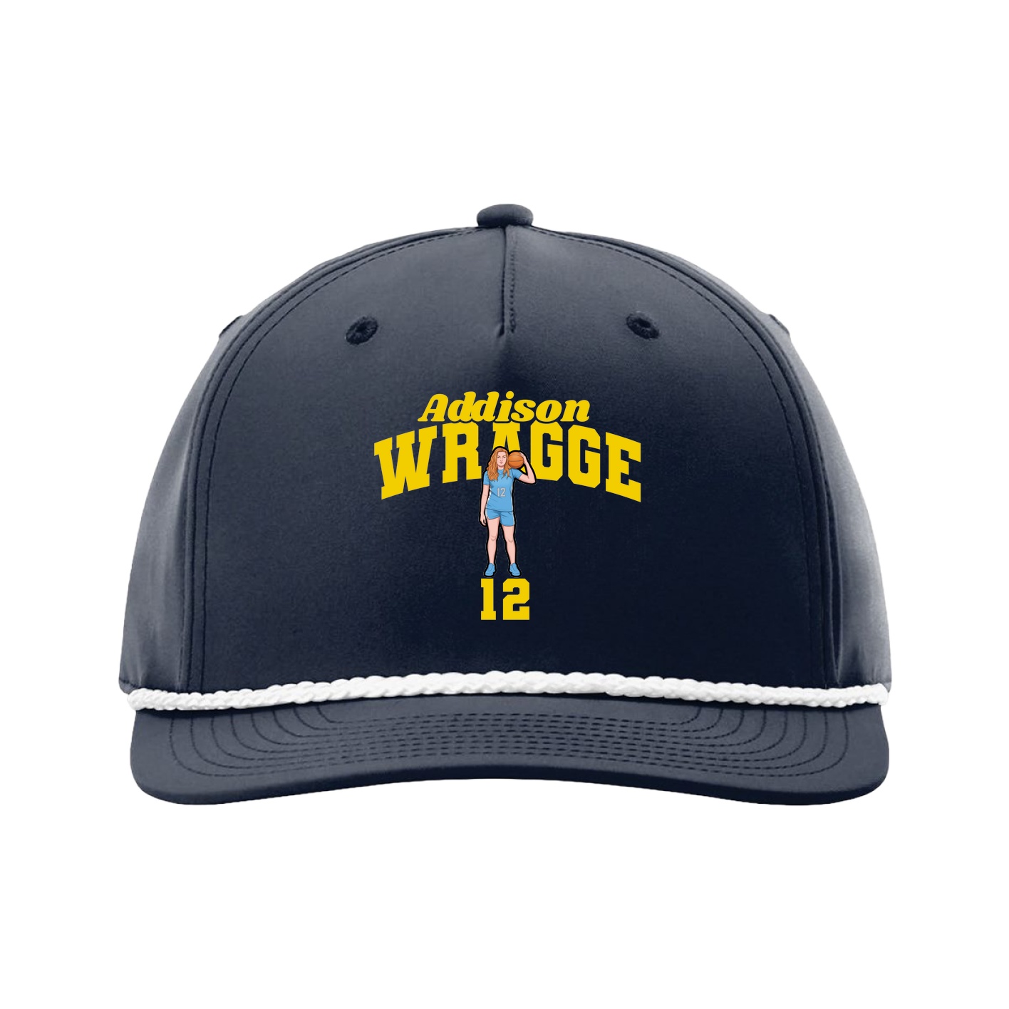 Five-Panel Classic Rope Cap — Signature Arch in Navy