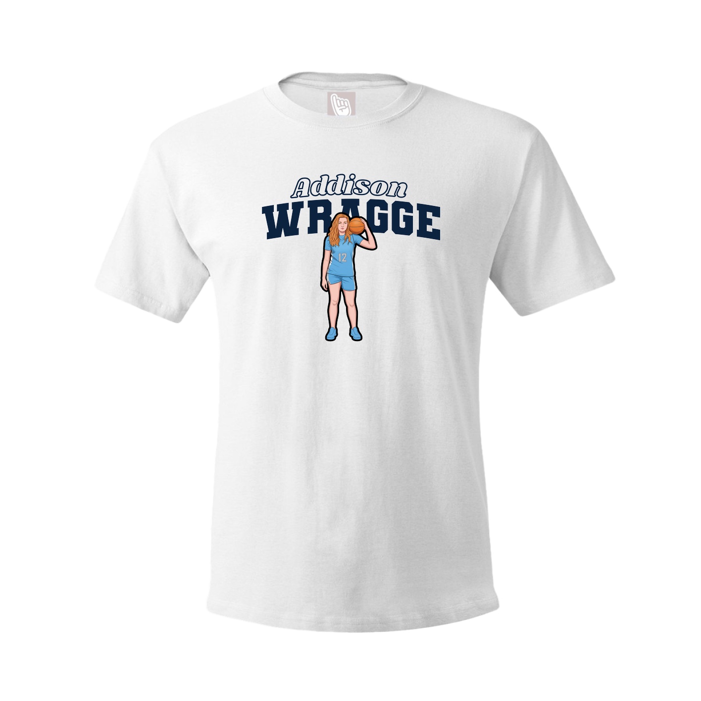 Youth Tee — Name Arch in White