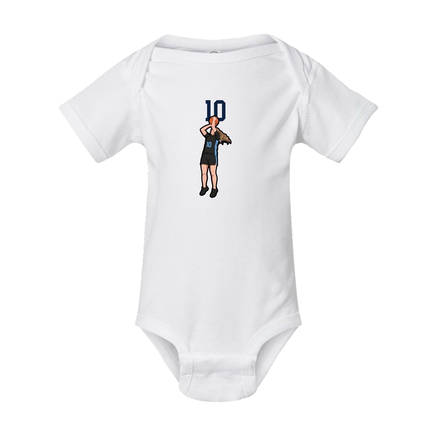 Baby Onesie — Number Top in White