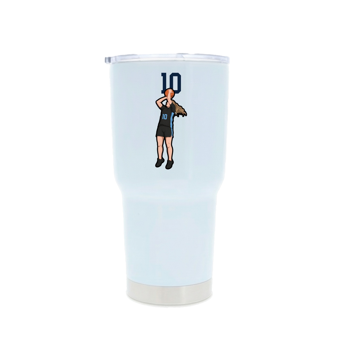 30oz Stainless Steel Tumbler — Number Top in White