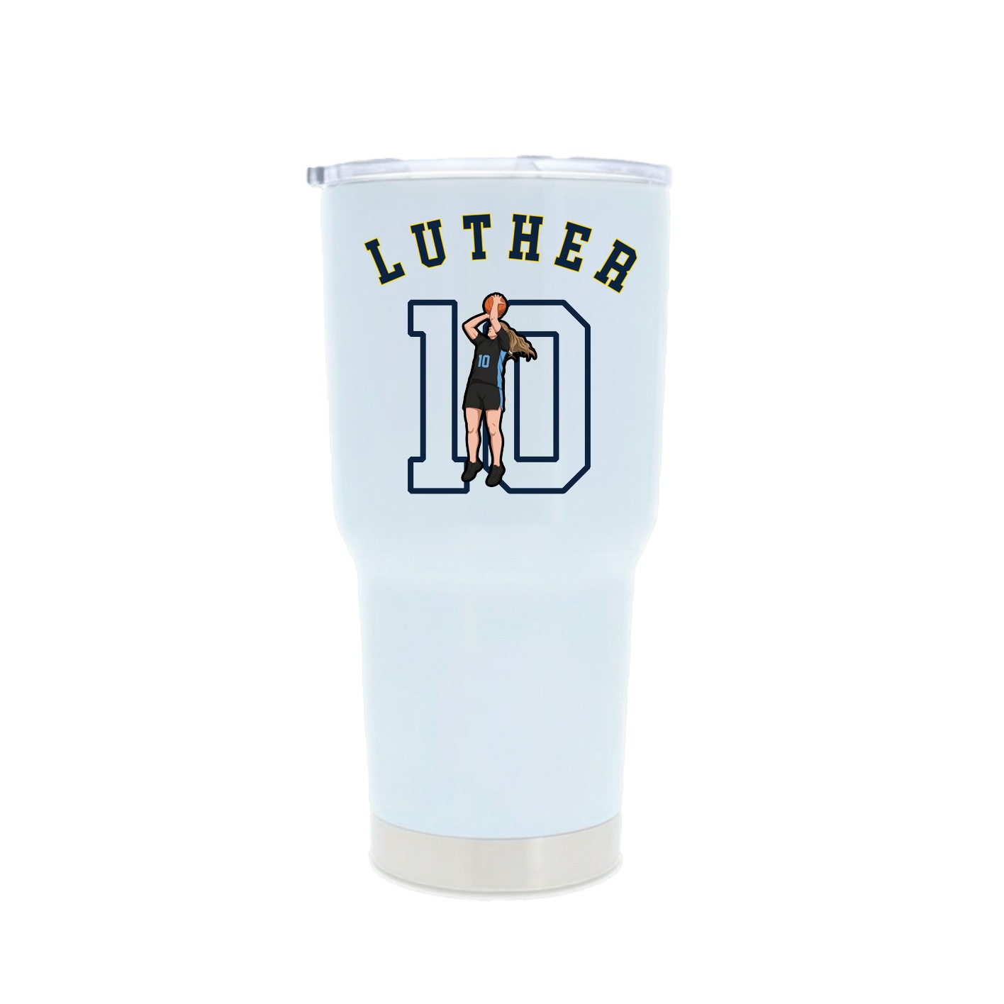 30oz Stainless Steel Tumbler — Shirsey Arch in White
