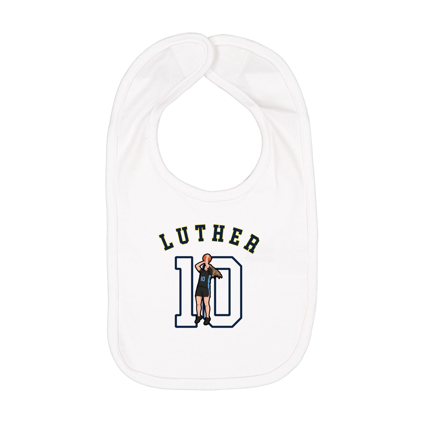 Infant Bib — Shirsey Arch in White