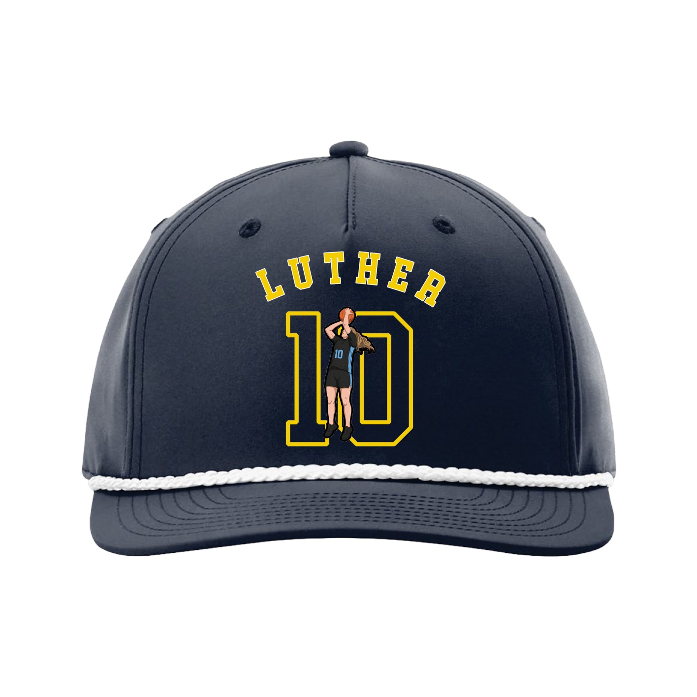 Five-Panel Classic Rope Cap — Shirsey Arch in Navy