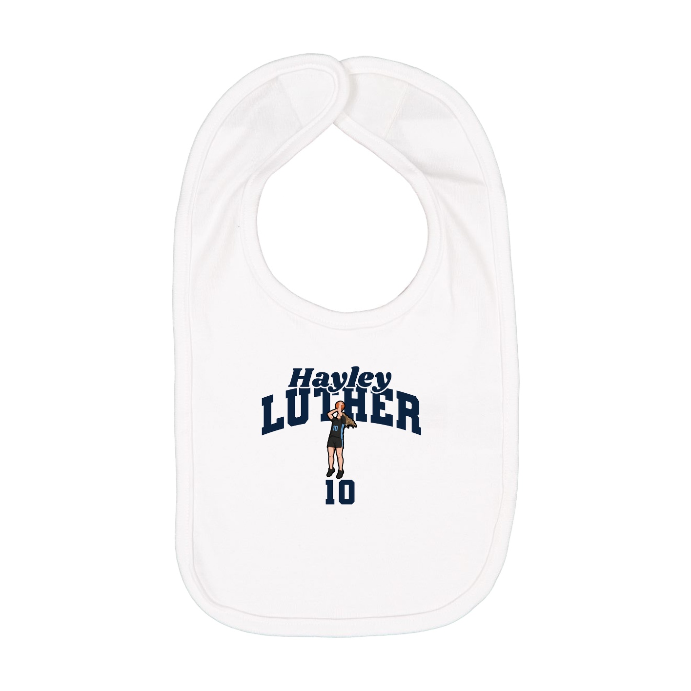 Infant Bib — Signature Arch in White